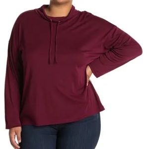 Catherine malandrino draw cord mock neck